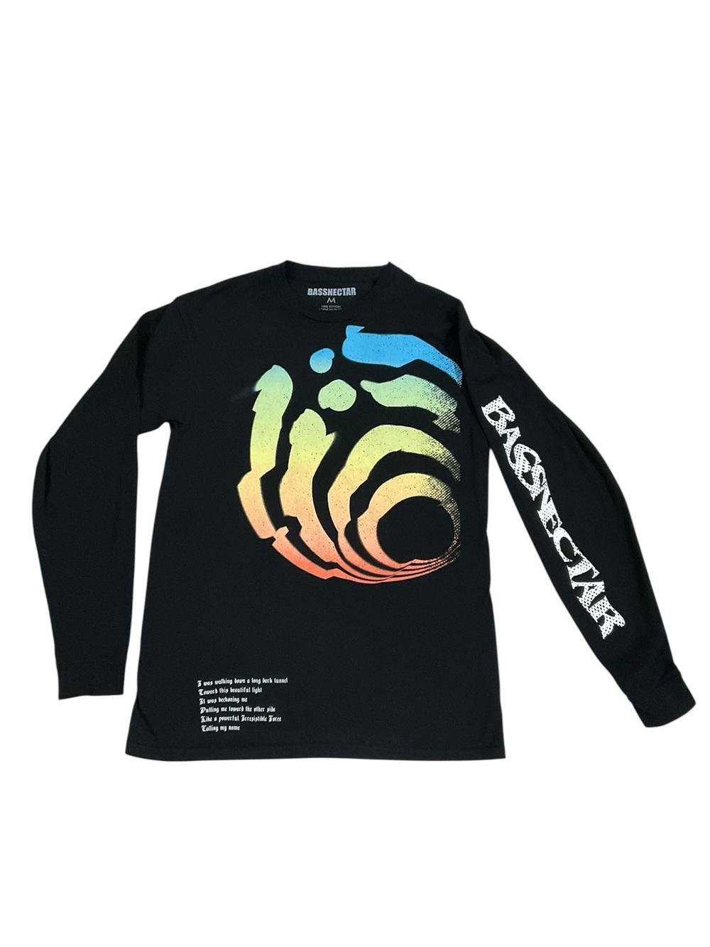 Bassnectar Long Sleeve Graphic Shirt Colorful Bass Drop Size Medium